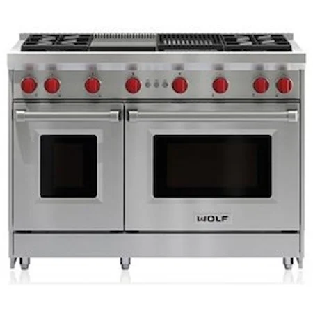 48" Gas Range - 4 Burners, Infrared Charbroiler And Infrared Griddle